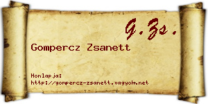 Gompercz Zsanett névjegykártya